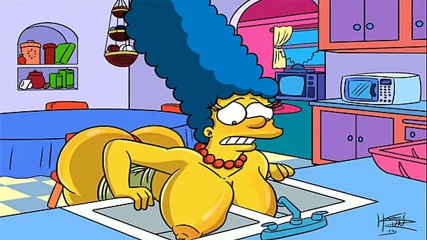 Veľké The Simpsons Hentai - Marge Sexy (GIF mega klipy