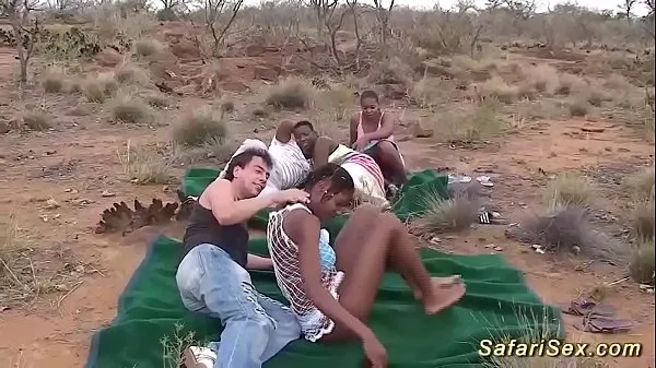 Big hot chocolade african girls in a real interracial outdoor groupsex bukkake fuck orgy mega Clips