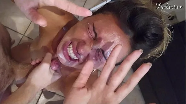 Big Girl orgasms multiple times and in all positions. (at 7.4, 22.4, 37.2). BLOWJOB FEET UP with epic huge facial as a REWARD - FRENCH audio mega Clips