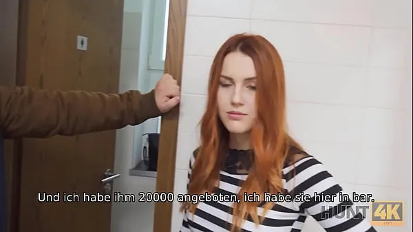 Big HUNT4K. Red haired Belle fucked by stranger in toilet in front of BF mega Clips