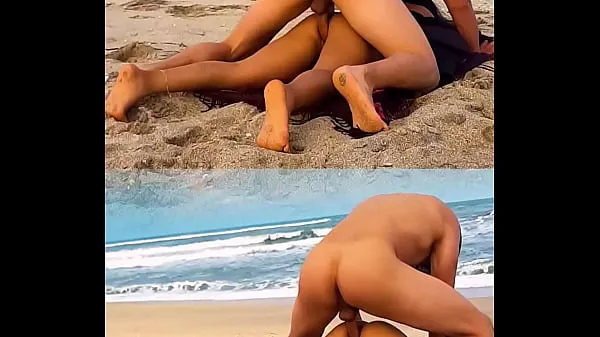 Stora UNKNOWN male fucks me after showing him my ass on public beach megaklipp
