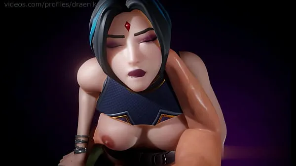 Big Animation with Raven (DC) from Fortnite 1080 60fps mega Clips