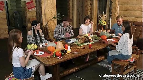 Big Thanksgiving Dinner turns into Fucking Fiesta by ClubSweethearts mega Clips